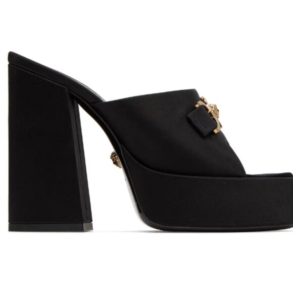 SOLD...BRAND NEW IN BOX  Aevitas Satin Platform Mules Size : 39 - Picture 2 of 9